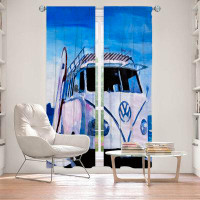East Urban Home Lined Window Curtains 2-panel Set for Window Size by Markus Bleichner - The White VW Bus