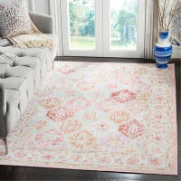 Bungalow Rose Chauncey Oriental Pink Area Rug