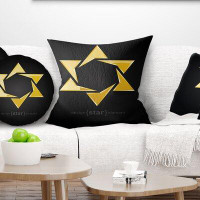 The Twillery Co. Abstract Luxury Golden Star Pillow