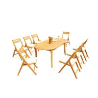 Rosecliff Heights Emmetsburg Oval 8 - Person Dining Set with Cushions