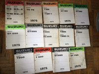 1968-1975 Suzuki Vintage Parts Catalogues Lists Books