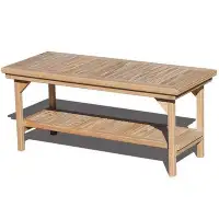 Red Barrel Studio Table basse en bois de pin massif