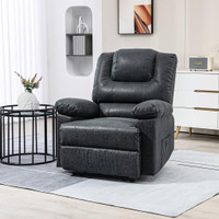 Recliner Chair 36.2"W x 36.8"D x 40.6"H Black