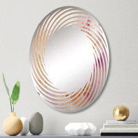 East Urban Home Orchid Elegance Dream II - Spiral Wall Mirror MIR106071 O