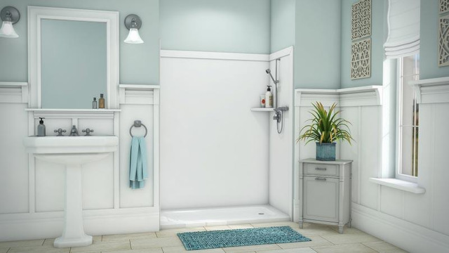 White Shower Wall Surround 5mm - 6 Kit Sizes available ( 35 Colors and Styles Available ) **Includes Delivery in Plumbing, Sinks, Toilets & Showers - Image 3