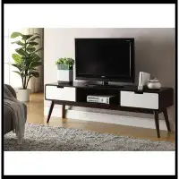 Latitude Run® Madriz TV Stand in Espresso & White 91510