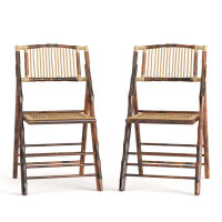 Flash Furniture Bamboo Wood Folding Chair - Event Folding Chair - Commercial Folding Chair
