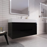 Wade Logan Babajide 47'' Wall-Mounted Single Bathroom Vanity Set