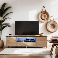 Millwood Pines Farmhouse LED TV Stand for TVs Up to 75 inch