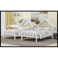 Latitude Run® Double Platform Bed With House-Shaped Headboard And A Built-In Nightstand