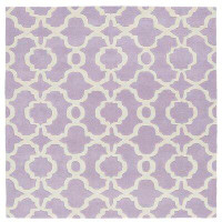 Ivy Bronx Molly Hand-Tufted Lilac / Ivory Area Rug