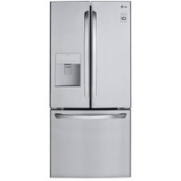 LG 30-inch, 21.8 cu.ft. Freestanding French 3-Door Refrigerator with External Water Dispensing System LRFWS2200SBSP - Ma