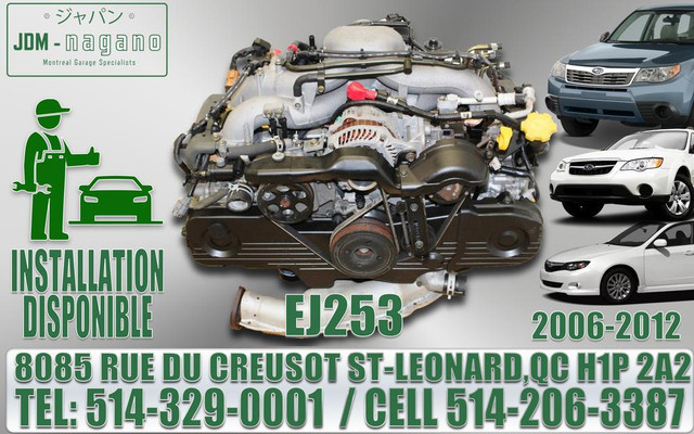 Moteur 2.5 Subaru Impreza, Legacy, Outback, Forester 2006 2007 2008 2009 2010 2011 2012 EJ25, EJ253, EJ251 SOHC Engine in Engine & Engine Parts in Québec