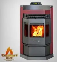 The ComfortBilt HP22-N Pellet Stove - 3 Finishes - 80 pound hopper capacity, 50,000 BTU,  EPA and CSA Certified