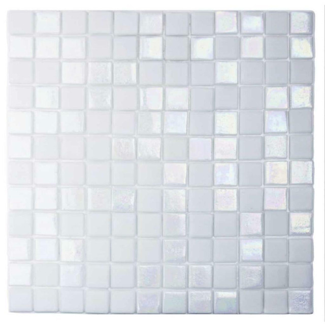 Realstone Systems Glass Mosaic Tile Malta Ice 1x1 with coverage of 1 Sq Ft per tile (22 Sq Ft per box) in Floors & Walls