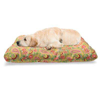 East Urban Home Ambesonne Paisley Pet Bed, Traditional Persian Teardrop Pattern Print Eastern Elements Vintage, Chew Res