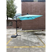 Arlmont & Co. Rectangle 2X3m Outdoor Patio Umbrella Solar Powered LED Lighted Sun Shade Market Waterproof 6 Ribs Umbrell