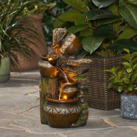 Millwood Pines Daley Outdoor 4 Tier Jar Fountain
