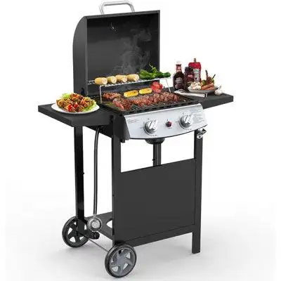 Our propane gas grill has a cooking area of 352 square inches with 232 square inches dedicated to co...