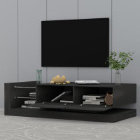 Wrought Studio TV Console With Storage Cabinets, 16 Color 4 Modes Changing Lights Remote RGB LED TV Stand, Modern Entert