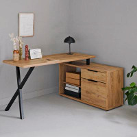 Millwood Pines Bassheva 55.12'' W L-Shaped Writing Desk