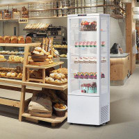 Euker 8.4 Cu.Ft Commercial Upright Display Refrigerator With Wheels