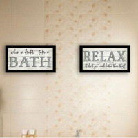 August Grove "Bath Relax" Framed Wall Art for Living Room, Bedroom & Farmhouse Wall Decoration by Susie Boyer