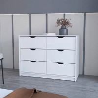 Latitude Run® Clansy 4 Drawers Dresser, Chest of Drawers with 2 Cabinets