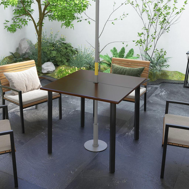 Garden Dining Table 31.5" x 31.5" x 28.3" Brown in Patio & Garden Furniture