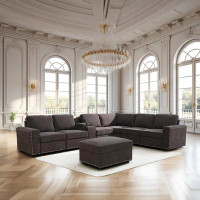 Star Home Living Corp 8 - Piece Upholstered Sectional