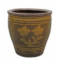 DYAG East Asian Classic Glazed Earthenware Pot Planter