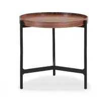 AllModern Irving Solid Wood Tray Top 3 Legs End Table