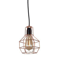 Wrought Studio Audra 1 - Light Single Geometric Pendant with Wrought Iron Accents
