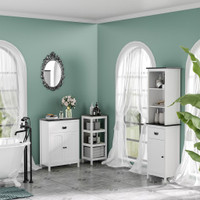Bathroom Floor Cabinet 15.7" x 11.8" x 63" White
