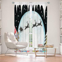 The Holiday Aisle® Lined Window Curtains 2-panel Set for Window Size by Marley Ungaro - Cold Moon 2