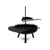 Latitude Run® Rubelle 14.37" H x 24.21" W Iron Wood Burning Outdoor Fire Pit Table