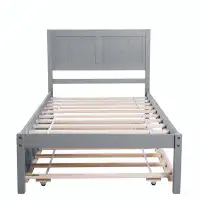 Winston Porter Platform Bed Wood Platform Bed with Trundle