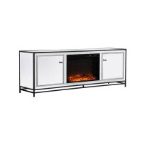 Everly Quinn Rosemont TV Stand for TVs up to 65" with Electric Fireplace Included