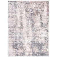 17 Stories Mauro Abstract Ivory/Gray Area Rug