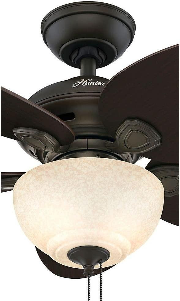 New in box HUNTER 34 INCH CEILING FAN WITH LIGHT -- big box price $161 -- our price $69.95 in Indoor Lighting & Fans - Image 2