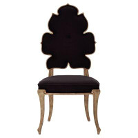 Global Views Wiggle Upholstered Queen Anne Back Side Chair