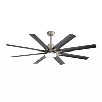 Mercer41 66 Inch Low Profile Ceiling Fan With Dimmable Lights And Remote Control 6 Speed Reversible Noiseless DC Motor F