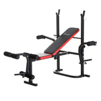 ADJUSTABLE WEIGHT BENCH WITH LEG DEVELOPER BARBELL RACK FOR WEIGHT LIFTING AND STRENGTH TRAINING MULTIFUNCTIONAL BENCH P