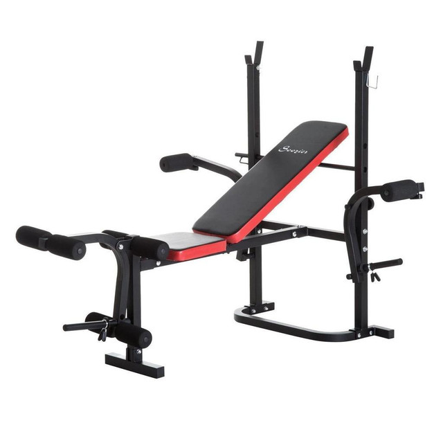 ADJUSTABLE WEIGHT BENCH WITH LEG DEVELOPER BARBELL RACK FOR WEIGHT LIFTING AND STRENGTH TRAINING MULTIFUNCTIONAL BENCH P in Exercise Equipment