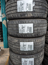 P215/50R17  215/50/17  CONTINENTAL PROCONTACT TX ( all season summer tires ) TAG # 17409