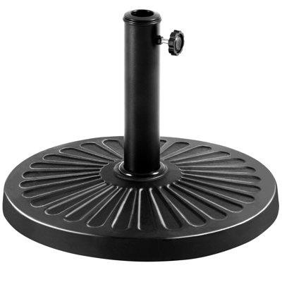 Arlmont & Co. 17.5'' Antiqued Patio Umbrella Base 22-lbs Outdoor Heavy Duty Round All-Weather Umbrella Base Stands in Patio & Garden Furniture