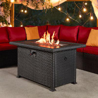 Winston Porter 44 Inch Aluminum Propane Fire Pit Table, 50,000 BTU Fire Table With CSA for Outdoor, Patio