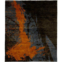 Isabelline One-of-a-Kind Tierney Hand-Knotted Tibetan Brown/Orange 6' Square Wool Area Rug