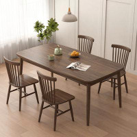 Corrigan Studio Household solid wood dining table and chair combination.