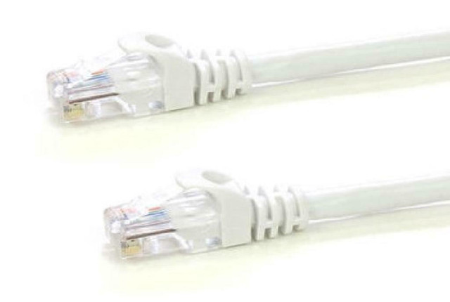6 ft. White High Quality Cat5e 350MHz UTP 24AWG RJ45 Ethernet Network Cable - White in Cables & Connectors in West Island - Image 2